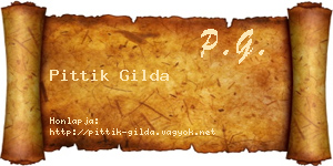 Pittik Gilda névjegykártya